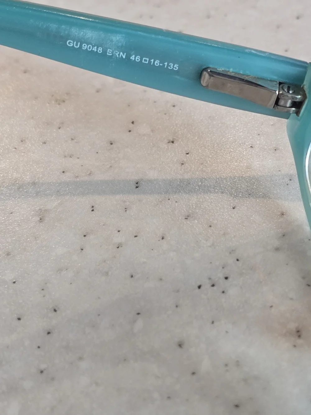 Guess GU 9048 BRN Eyeglass Frames Brown Turquoise Blue 46-16-135 Rectangle